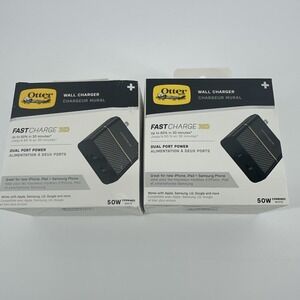 OtterBox Port 20W + 30W Wall Charger USB-C – 2 Ports – Black Shimmer‎ X2